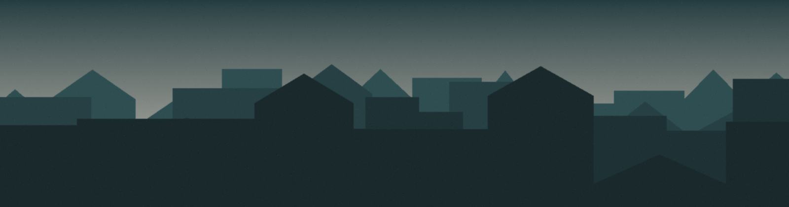 Rendered artwork of layered rooflines against a dusk sky, used as a section banner on this site